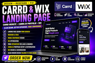 design redesign fix carrd wix landing page carrd website carrd co portfolio wix