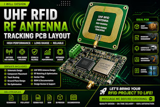 design uhf rfid rf antenna tracking pcb layout