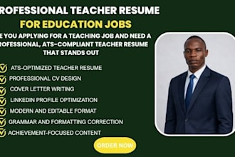 ats teacher resume and CV writer