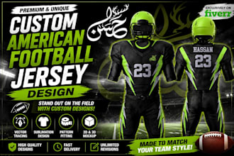 design custom american football jersey
