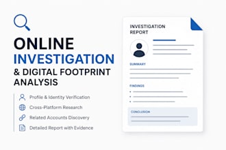 investigate public online profiles and digital footprints