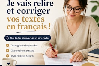 je vais relire et corriger vos textes