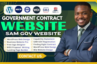 design business website for government contractors to win sam gov contract bids