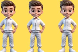 do  3d cartoon character cartoon animation character design