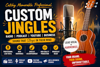 sing jingle, radio jingle, intro, podcast jingle, youtube, harmony, commercial