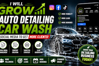 create social media ads auto mobile detailing car detailing car wash marketing