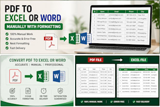 convert PDF to excel or word manually with formatting