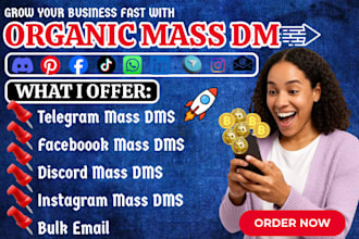 mass dm, discord mass dm facebook mass dm telegram promotion