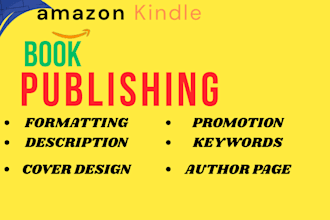 publish, format, promote, and optimize your book for amazon KDP