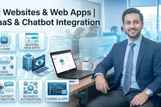 develop ai website, web app, ai saas app, crm software, hrm, business website