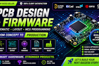 design pcb, schematic, layout and mcu firmware for embedded systems