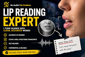 lip reading, video transcript, image editing, psychic reading, subtitles