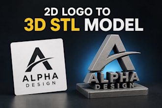convert logo, png, svg images to 3d printable stl, models cad and step files