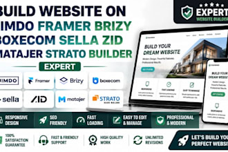 build website on framer jimdo brizy boxecom sella zid matajer strato builder dev