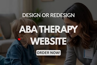 create and redesign therapy website, aba therapy website redesign aba therapy we