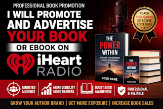 promote and advertise your book or ebook on iheartradio