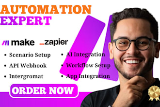 fix make come setup, make com automation, make expert, made com API integration
