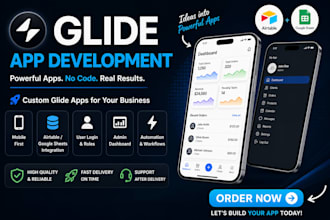 build glide mobile app, glide web app and custom glide app