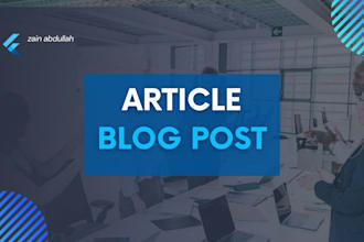 prepare article and blog post