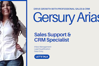 be your expert sales support and CRM administrator