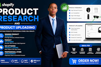 do winning product research and product uploading
