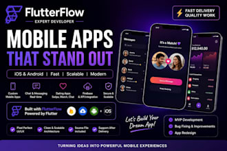 be your flutterflow mobile app developer, flutterflow mobile app fintech app