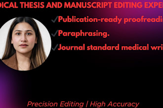 professionally proofread and paraphrase your medical thesis or manuscript