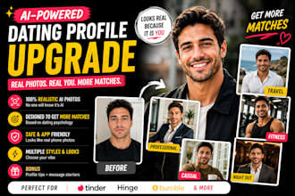 create realistic ai photos for tinder, hinge, bumble and dating profile