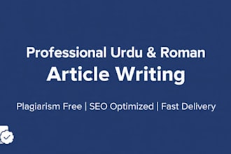 write urdu and roman urdu article writing blog writing for you