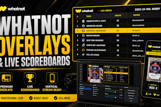 create whatnot overlays and live card break scoreboards
