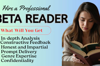 beta read your romance, scifi, and fantasy manuscript