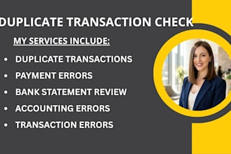 detect duplicate transactions and payment errors in bank statements