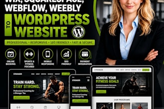 convert clone or transfer wix, weebly, webflow, squarespace to wordpress website
