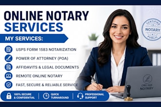 notarize usps form 1583, poa, and legal documents online