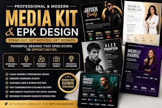 design epk, media kit, press kit, one sheet