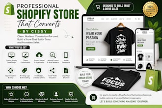 create a professional shopify dropshipping store that converts sales