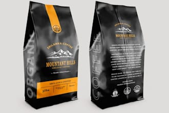 design coffee packaging, product packaging design, stand up pouch design