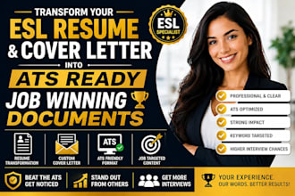 edit ats resume CV and linkedln profile for esl and non native speakers
