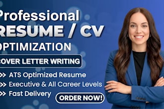 provide or upgrade professional ats resume, CV writing, and cover letter design