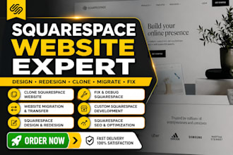 clone squarespace website, duplicate pages, redesign and migrate website