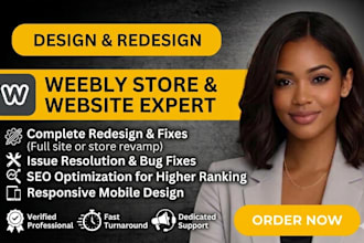 design a customized weebly website redesign, fix, seo, responsive mobile