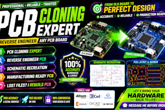 do pcb schematic redesign, pcb cloning and reverse engineering