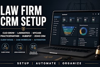 setup law firm crm clio grow lawmatics mycase practicepanther hubspot zoho crm