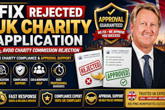 fix rejected UK charity application and uk charity compliance support