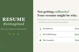 professionally rewrite your resume