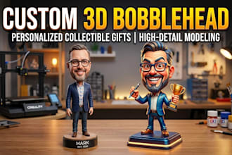 create custom 3d bobblehead figurines and miniatures for printing