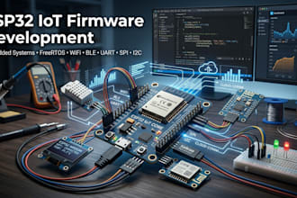 build esp32 iot applications with firmware and embedded coding