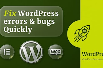 repair any kind of wordpress bug and elementor errors