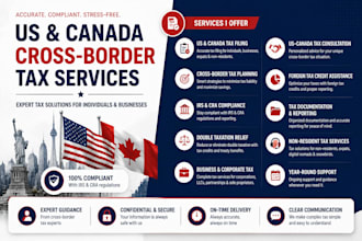 provide US and canada cross border tax filing, planning, and consultation