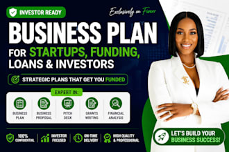write investor ready business plan for startups funding loans and investors